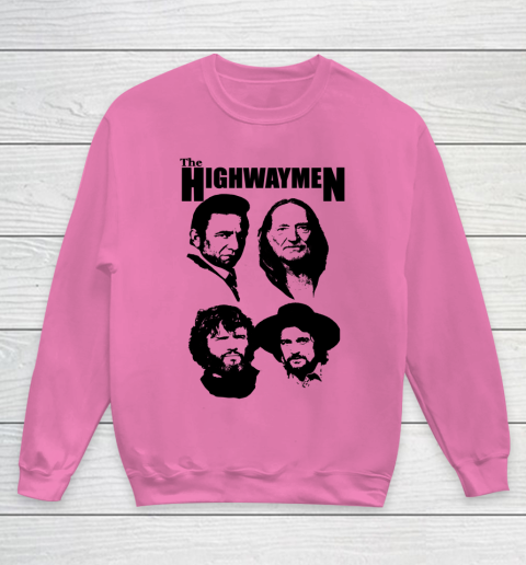 Willie Nelson Johnny Cash Outlaw Country Super Group The Highwaymen Youth Sweatshirt 3