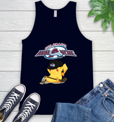 NHL Pikachu Hockey Sports Colorado Avalanche Tank Top 3