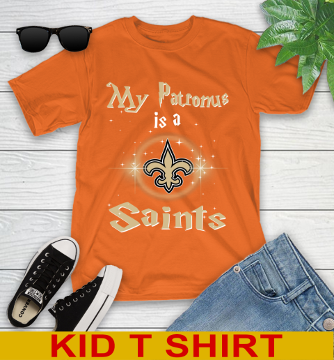 NFL Football Harry Potter My Patronus Is A New Orleans Saints Youth T-Shirt 8