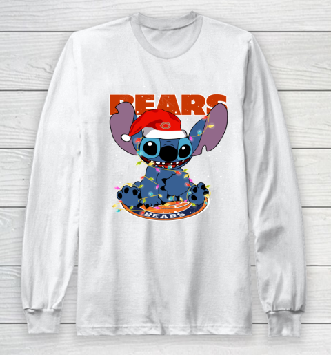 Chicago Bears NFL Football noel stitch Christmas Long Sleeve T-Shirt