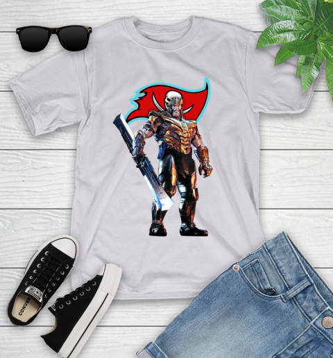 NFL Thanos Gauntlet Avengers Endgame Football Tampa Bay Buccaneers Youth T-Shirt 4
