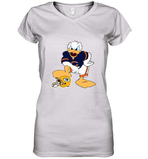 You Cannot Win Against The Donald Chicago Bears NFL Women's V-Neck T-Shirt