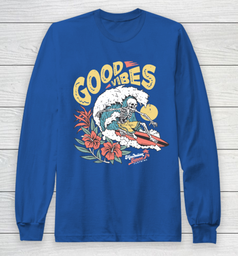 Good Vibes Skeleton Surfer Long Sleeve T-Shirt 6