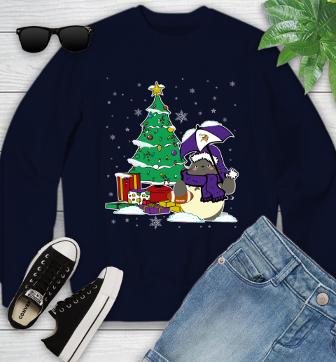 Minnesota Vikings NFL Football Cute Tonari No Totoro Christmas Sports Youth Sweatshirt 2