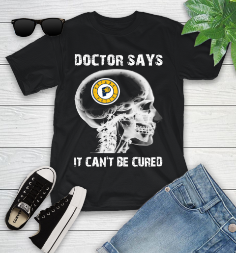 NBA Indiana Pacers Basketball Skull It Can't Be Cured Shirt Youth T-Shirt