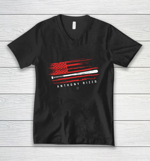 Anthony Rizzo Tshirt Baseball Flag Graphic V-Neck T-Shirt