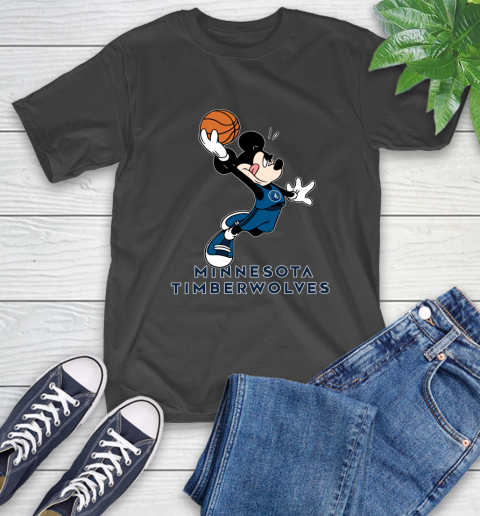NBA Basketball Minnesota Timberwolves Cheerful Mickey Mouse Shirt T-Shirt