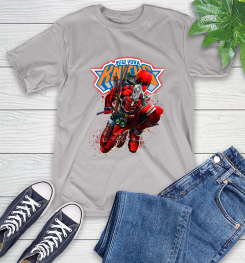 NBA Deadpool Marvel Comics Sports Basketball New York Knicks T-Shirt 12