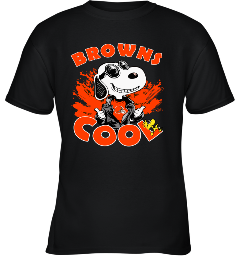 Cleveland Browns Snoopy Joe Cool We're Awesome Youth T-Shirt