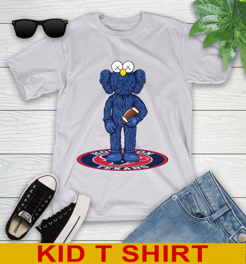 NFL Football Houston Texans Kaws Bff Blue Figure Shirt Youth T-Shirt 6 NFL Football Houston Texans Kaws Bff Blue Figure Shirt Youth T-Shirt - Image 6