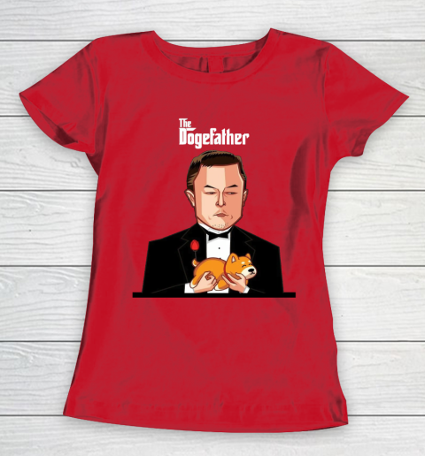 Dogecoin The DogeFather Funny Women's T-Shirt 9