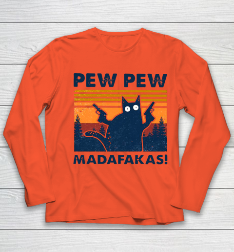Cat Pew Pew Madafakas Vintage Youth Long Sleeve 2