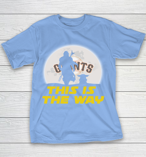 San Francisco Giants MLB Baseball Star Wars Yoda And Mandalorian This Is The Way Youth T-Shirt 8