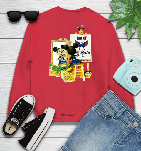 NHL Hockey Washington Capitals Mickey Drawing Shirt 111