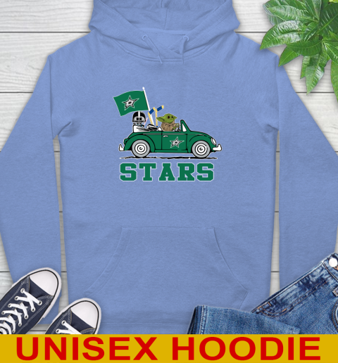 NHL Hockey Dallas Stars Darth Vader Baby Yoda Driving Star Wars Shirt Hoodie 11