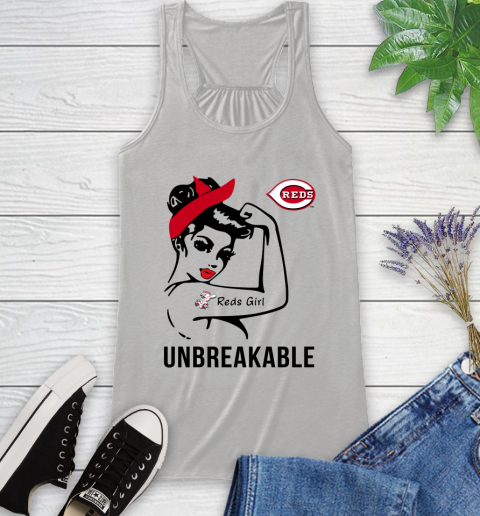 MLB Cincinnati Reds Girl Unbreakable Baseball Sports Racerback Tank
