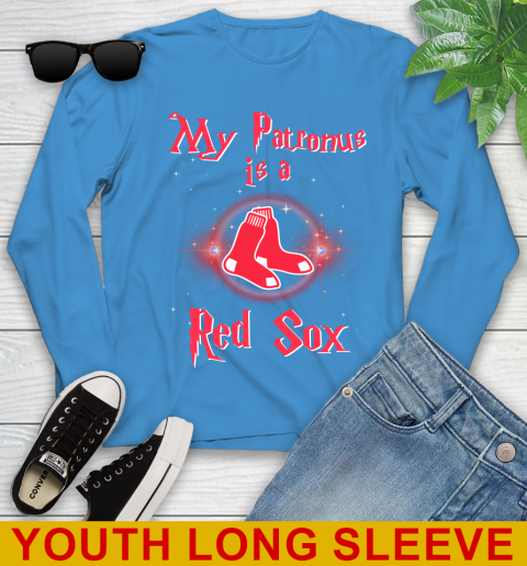 MLB Baseball Harry Potter My Patronus Is A Boston Red Sox Youth Long Sleeve 8