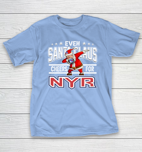 New York Rangers Even Santa Claus Cheers For Christmas NHL T-Shirt 10