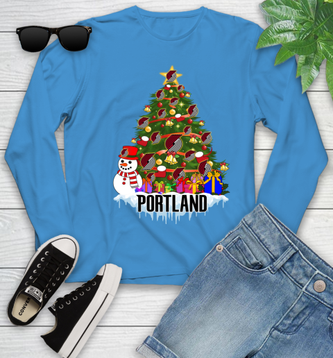 Portland Trail Blazers Merry Christmas NBA Basketball Sports Youth Long Sleeve 7