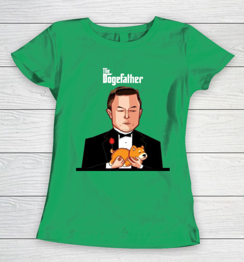 Dogecoin The DogeFather Funny Women's T-Shirt 5