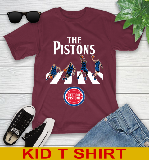 NBA Basketball Detroit Pistons The Beatles Rock Band Shirt Youth T-Shirt 5