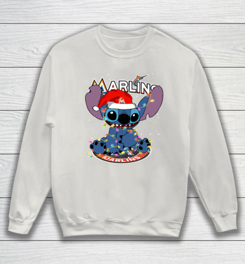 Miami Marlins MLB noel stitch Baseball Christmas Sweatshirt 8
