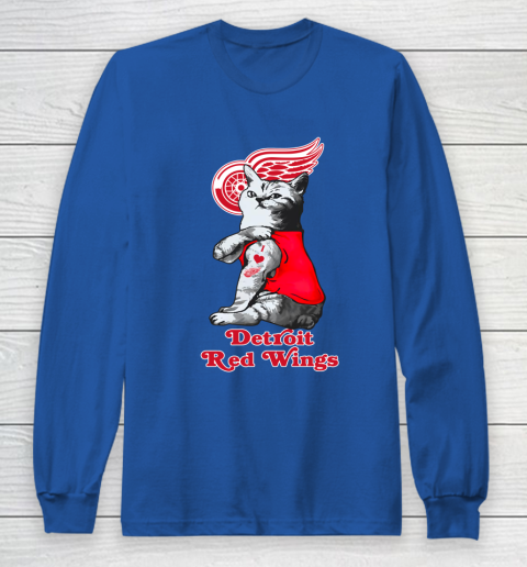 NHL My Cat Loves Detroit Red Wings Hockey Long Sleeve T-Shirt 6