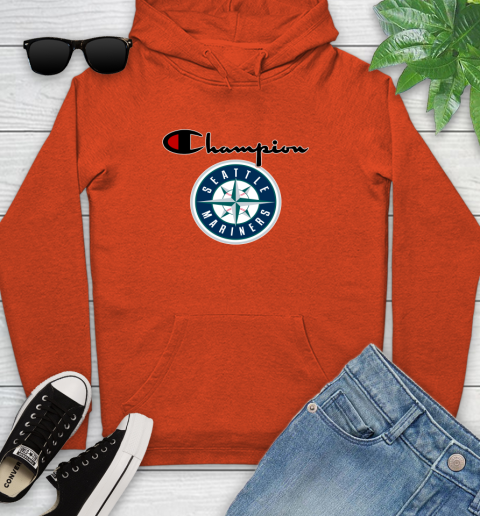 MLB Baseball Seattle Mariners Champion Shirt Youth Hoodie 3