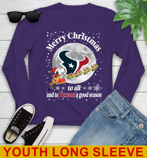 Houston Texans Merry Christmas To All And To Texans A Good Season NFL Football Sports Youth Long Sleeve 4