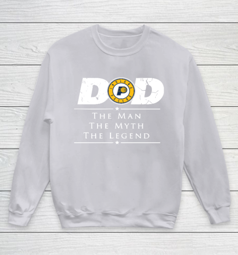 Indiana Pacers NBA Basketball Dad The Man The Myth The Legend Youth Sweatshirt - Image 4