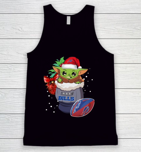 Buffalo Bills Christmas Baby Yoda Star Wars Funny Happy NFL Tank Top