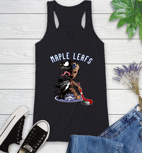 NHL Toronto Maple Leafs Hockey Venom Groot Guardians Of The Galaxy Racerback Tank 2