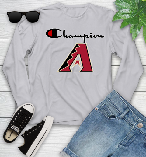 MLB Baseball Arizona Diamondbacks Champion Shirt Youth Long Sleeve 3