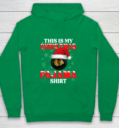 Chicago Blackhawks This Is My Christmas Pajama Shirt NHL Youth Hoodie 4