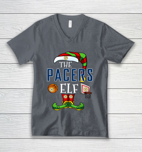 Indiana Pacers Christmas ELF Funny NBA V-Neck T-Shirt 4