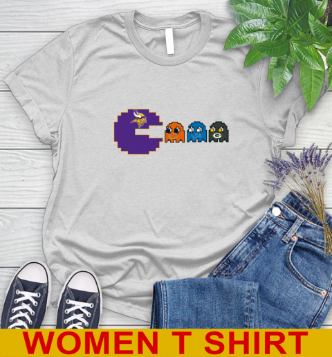 Minnesota Vikings NFL Football Pac Man Champion Women's T-Shirt