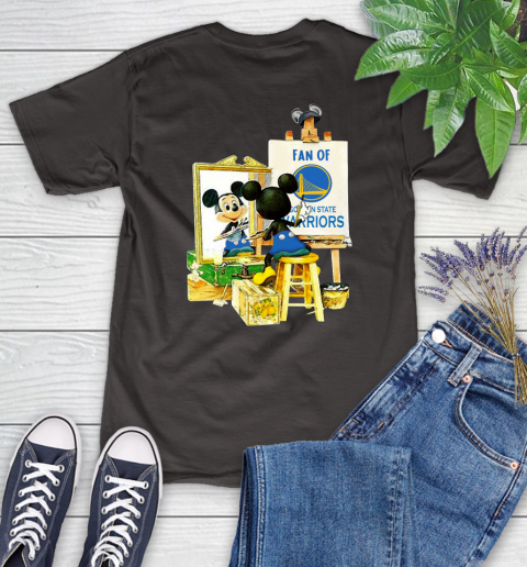 NBA Basketball Golden State Warriors Mickey Drawing Shirt 90