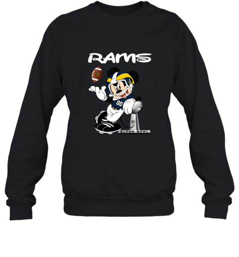 Mickey Rams Taking The Super Bowl Trophy Football Sweatshirt