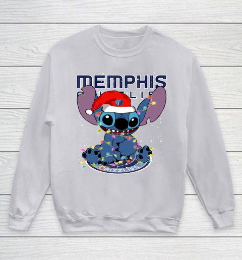 Memphis Grizzlies NBA noel stitch Basketball Christmas Youth Sweatshirt 2