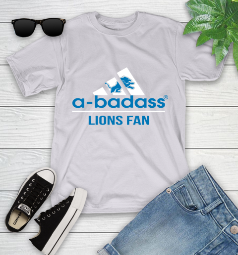 Detroit Lions NFL Football A Badass Adidas Adoring Fan Sports Youth T-Shirt 4
