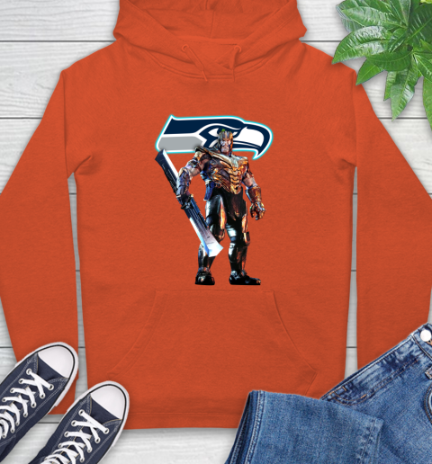 NFL Thanos Gauntlet Avengers Endgame Football Seattle Seahawks Hoodie 5