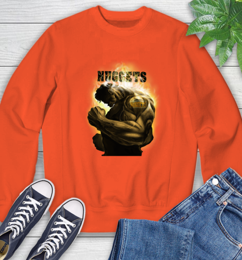 Denver Nuggets NBA Basketball Hulk Marvel Avengers Sports Sweatshirt 3