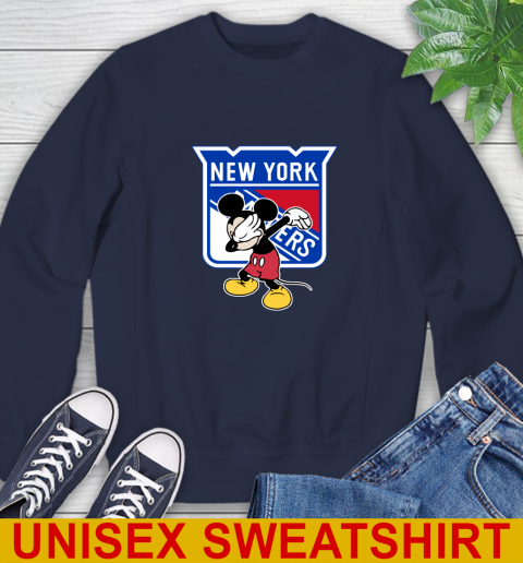 New York Rangers NHL Hockey Dabbing Mickey Disney Sports Sweatshirt 3