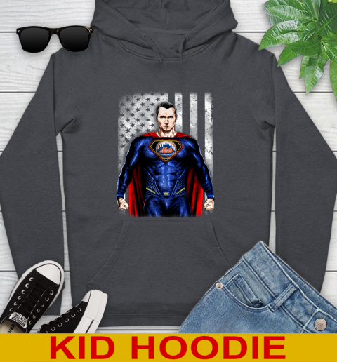 MLB Baseball New York Mets Superman DC Shirt Youth Hoodie 9