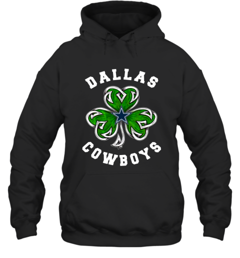 NFL Dallas Cowboys Three Leaf Clover St Patrick's Day Football Sports Hoodie