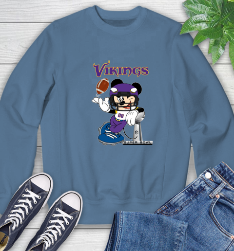 NFL Minnesota Vikings Mickey Mouse Disney Super Bowl Football T Shirt Sweatshirt 7