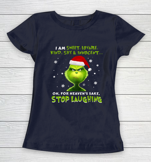 I Am Sweet Lovable Kind Shy Innocent Grinch Christmas Women's T-Shirt 2