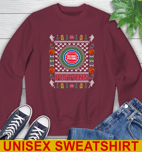 Detroit Pistons Merry Christmas NBA Basketball Loyal Fan Sweatshirt - Image 7