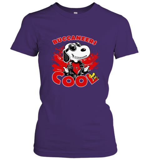 djmk tampa bay buccaneers snoopy joe cool were awesome shirt ladies t shirt 20 front purple