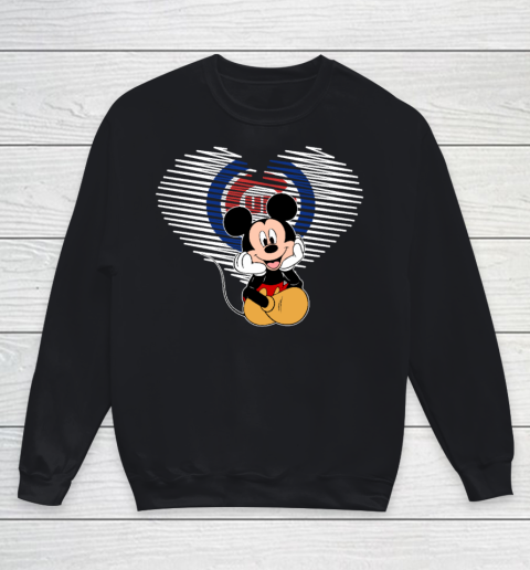 MLB Chicago Cubs The Heart Mickey Mouse Disney Baseball Youth Sweatshirt